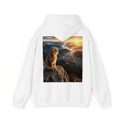 Scottish Fold Cat Mountain Summit Sunset View