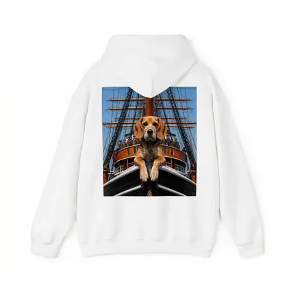 Beagle Dog On Historical Sailing Ship
