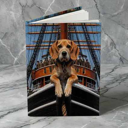 Beagle Dog On Historical Sailing Ship