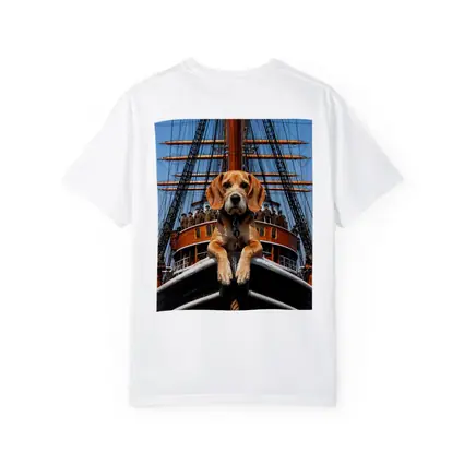 Beagle Dog On Historical Sailing Ship