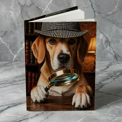 Beagle Detective Dog Library Magnifying Glass
