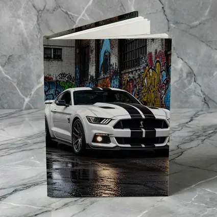 Ford Mustang Shelby GT500 White Graffiti Street
