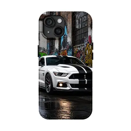 Ford Mustang Shelby GT500 White Graffiti Street