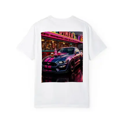 Ford Mustang Shelby Pink Neon Diner Night