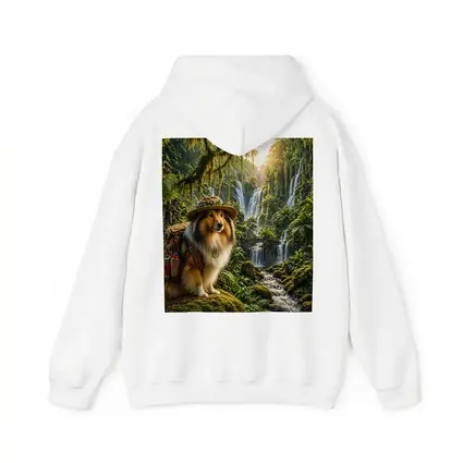 Collie Explorer Dog Jungle Waterfall Adventure