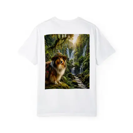 Collie Explorer Dog Jungle Waterfall Adventure