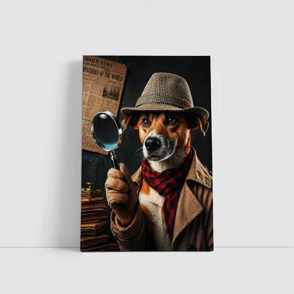 Jack Russell Terrier Detective Dog Newspaper