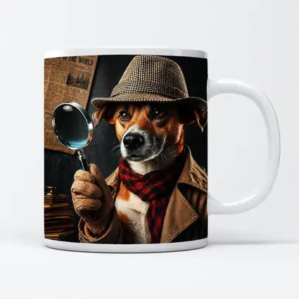 Jack Russell Terrier Detective Dog Newspaper