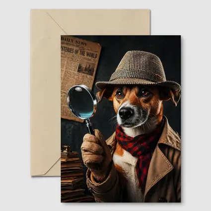 Jack Russell Terrier Detective Dog Newspaper
