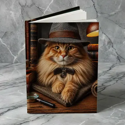 Detective Maine Coon Cat Library Books