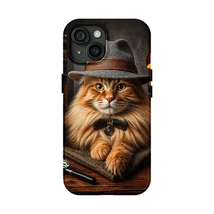 Detective Maine Coon Cat Library Books