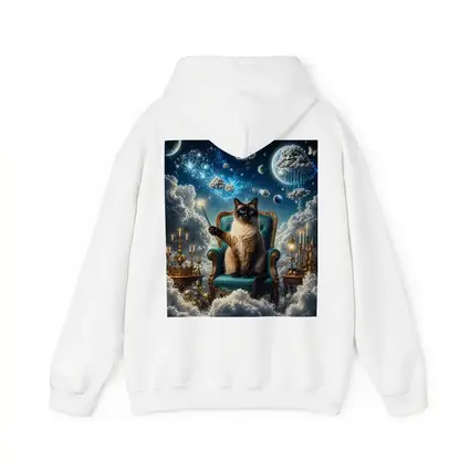 Siamese Cat Wizard Throne Fantasy Sky