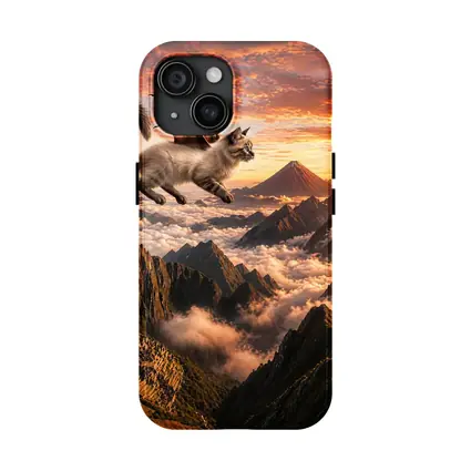 Siamese Dragon Cat Flying Over Mountains