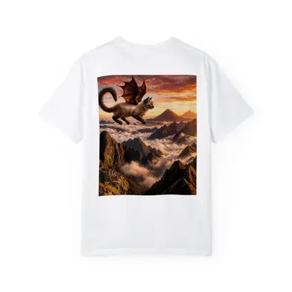 Siamese Dragon Cat Flying Over Mountains