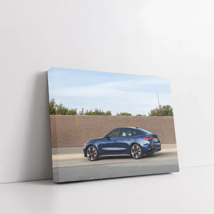 BMW 4 Series Dark Blue Side Street View