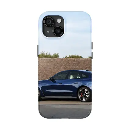 BMW 4 Series Dark Blue Side Street View