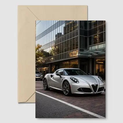 Alfa Romeo 4C Silver Urban City Street