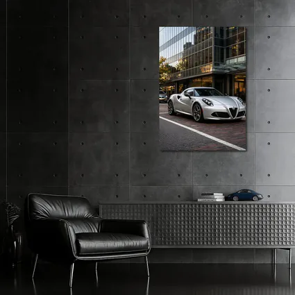 Alfa Romeo 4C Silver Urban City Street