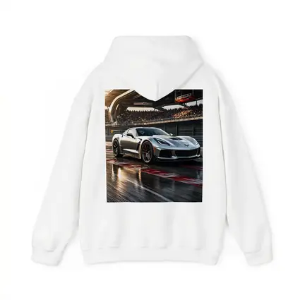 Chevrolet Corvette Silver Race Track Sunset