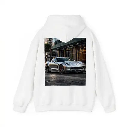 Chevrolet Corvette Silver Urban City Setting