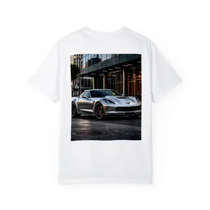 Chevrolet Corvette Silver Urban City Setting