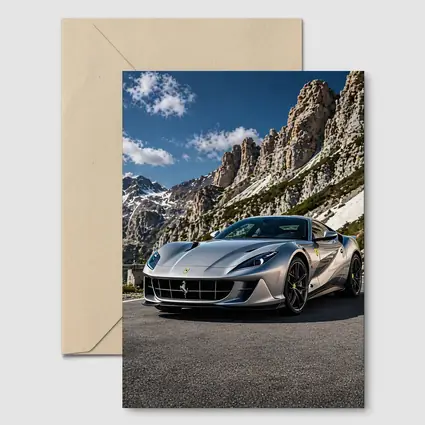 Ferrari 812 Superfast Silver Mountain Road