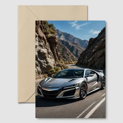 Acura NSX Silver Car Mountain Road
