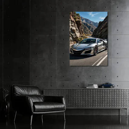 Acura NSX Silver Car Mountain Road
