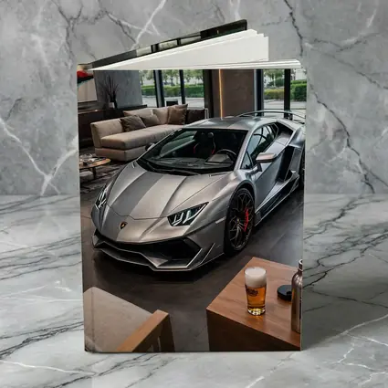 Silver Lamborghini Huracan Inside Luxury Showroom