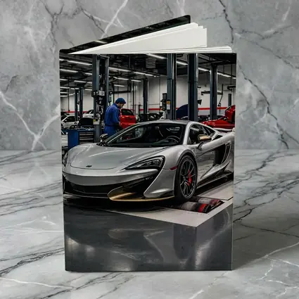 McLaren 600LT Silver Supercar in Workshop