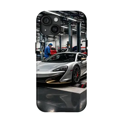 McLaren 600LT Silver Supercar in Workshop