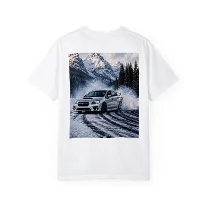 Subaru WRX STI Drifting Snowy Mountain Road