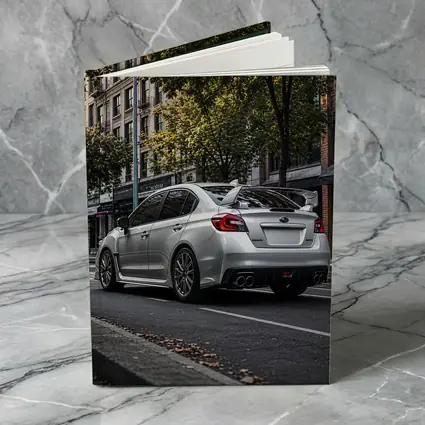 Silver Subaru WRX STI Urban Street Scene