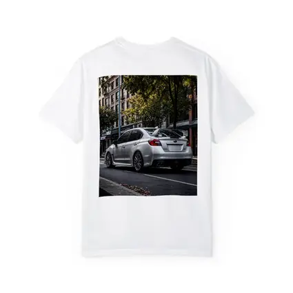 Silver Subaru WRX STI Urban Street Scene