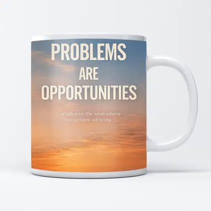 Problems Are Opportunities Sunset Sky Quote