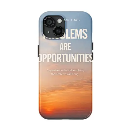 Problems Are Opportunities Sunset Sky Quote