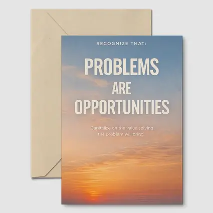Problems Are Opportunities Sunset Sky Quote