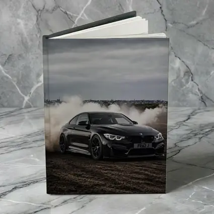 BMW M4 Black Burnout Smoke Dramatic Sky