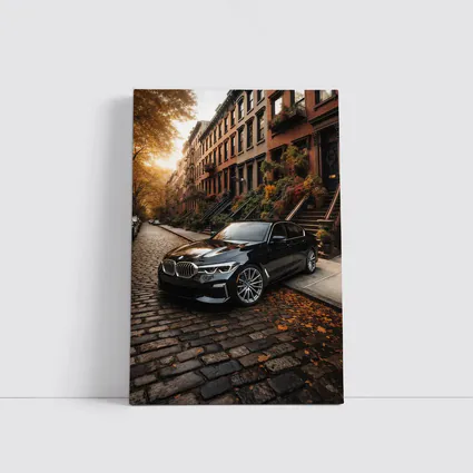 Black BMW Five Series New York Street