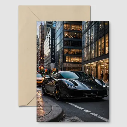 Black Ferrari 488 GTB New York City