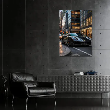 Black Ferrari 488 GTB New York City