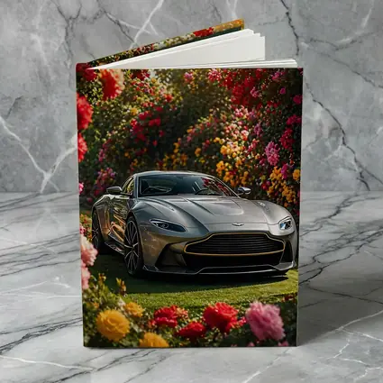 Aston Martin Vantage Gray Sports Car Garden