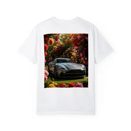 Aston Martin Vantage Gray Sports Car Garden