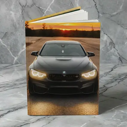 BMW M4 Matte Black Sunset Front View