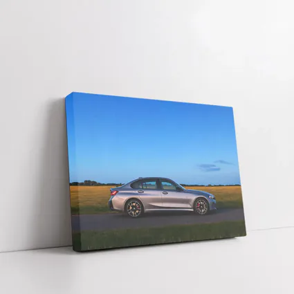 BMW 3 Series Silver Sedan Starry Night Field
