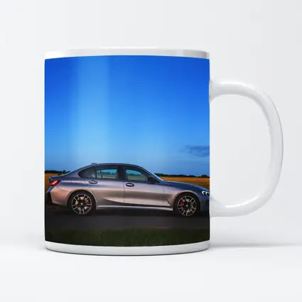 BMW 3 Series Silver Sedan Starry Night Field
