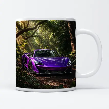 Purple McLaren 570S Forest Light Shot