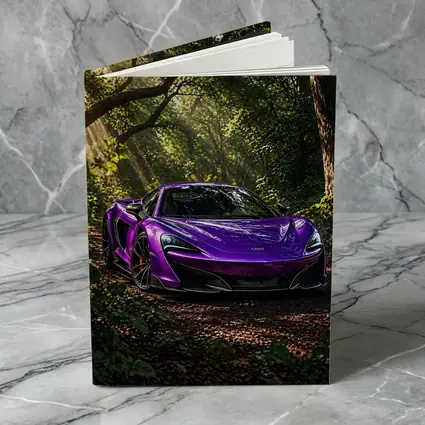 Purple McLaren 570S Forest Light Shot