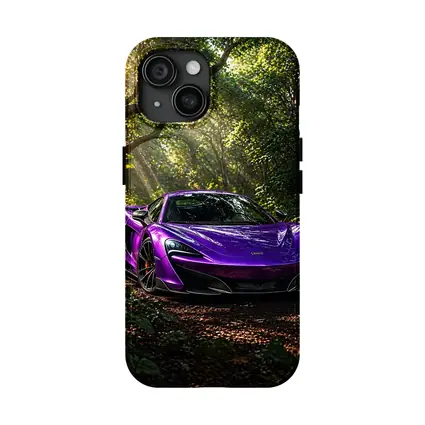 Purple McLaren 570S Forest Light Shot
