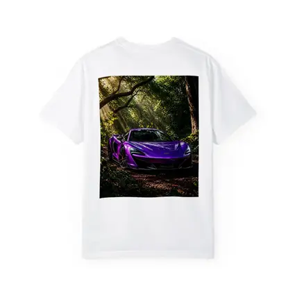 Purple McLaren 570S Forest Light Shot
